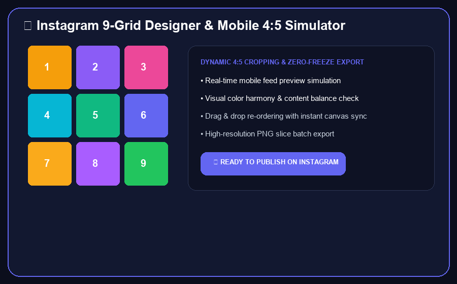 9-Grid Instagram Simulator Preview